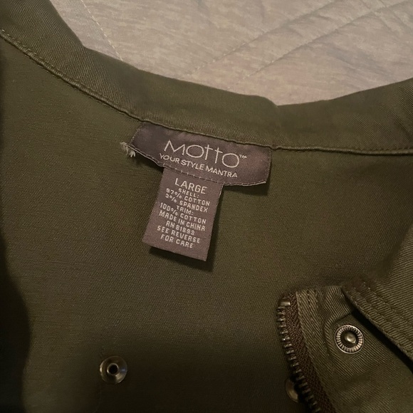 Military Green Trench Jacket - Picture 2 of 3